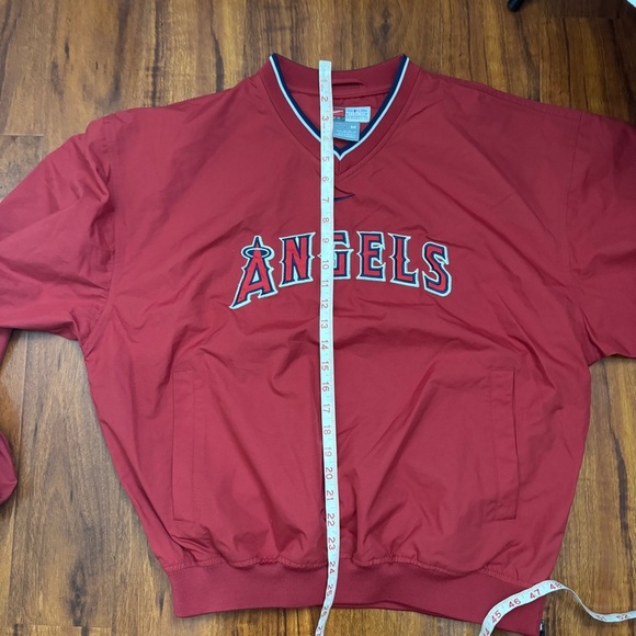 Anaheim Angels Vintage Nike Team Warm Up Pullover Jacket Windbreaker Size Medium - Picture 8 of 9